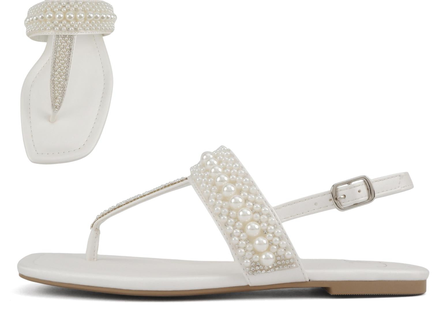 SANDALIA REESE BLANCA - PERLAS