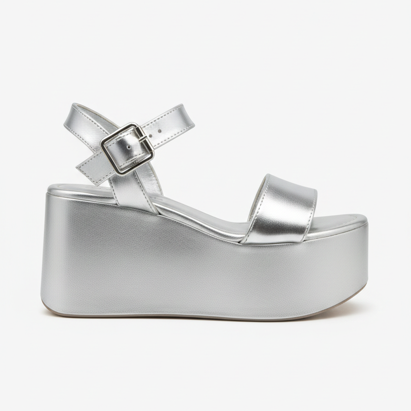 PLATAFORMA GEORGINA PLATEADA